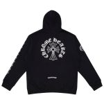CHROME HEARTS BLACK WHITE ZIP UP HOODIE S-3