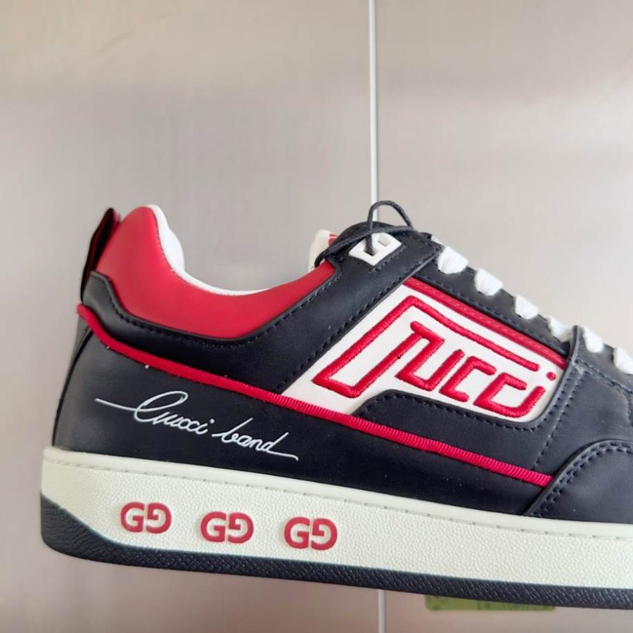 Gucci Unisex Black Red White Sneakers – GCC217