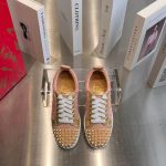 Christian Louboutin Red Bottom Pink Glitter Sneaker – CLS044