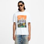 LV EMBELLISHED GRAPHIC COTTON T-SHIRT