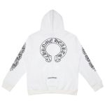 CHROME HEARTS BLACK WHITE ZIP UP HOODIE