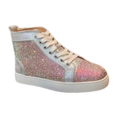 Christian Louboutin Low Top Pink Silver Sneaker – CLS051