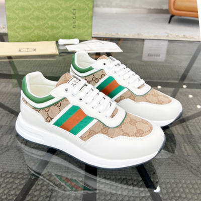 Gucci White Beige Green Sneaker – GCC161