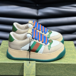 Gucci Screener Trainer With Web Beige Green Sneaker – GCC177