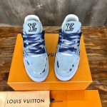 LV Trainers Bleached Monogram Blue Sneaker – LVS203
