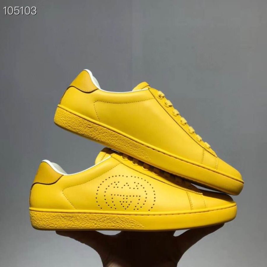 Gucci Ace Interlocking G – Light Yellow Sneakers – GCC229