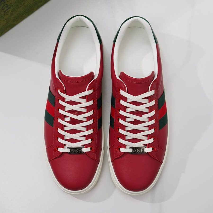 Gucci Ace Rosso Ancora Red Nylon Sneakers – GCC215