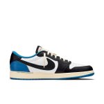 Air Jordan 1 Retro Low x Fragment Design x Travis Scott x ‘Sail Black Military Blue’