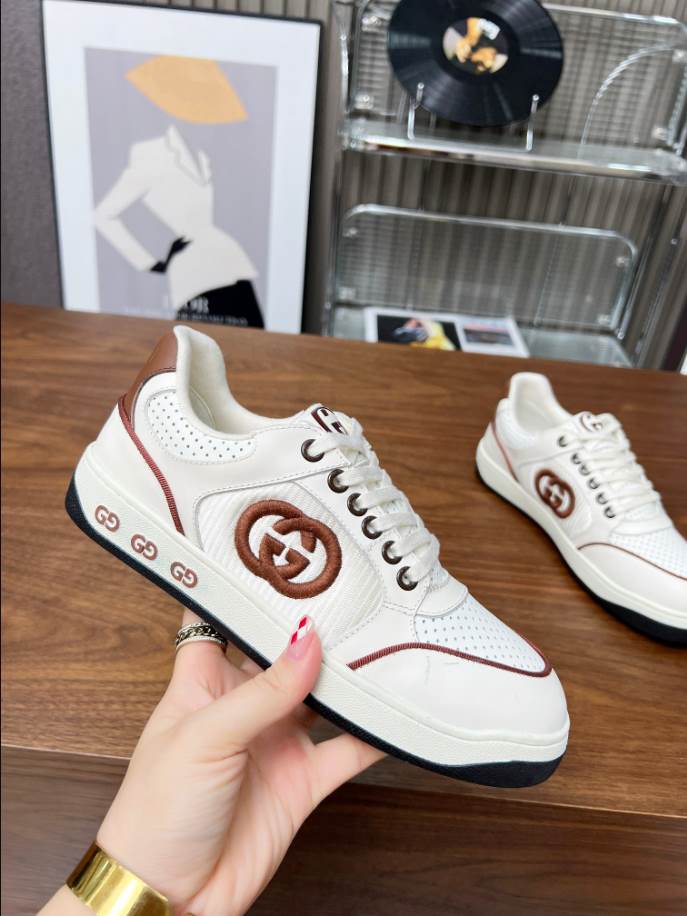Gucci White Brown Logo Sneakers – GCC204
