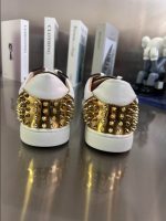 Christian Louboutin Low Top Black White Gold Sneaker – CLS050