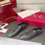 MEN’S G75 SNEAKER IN BLACK LEATHER – GCC259