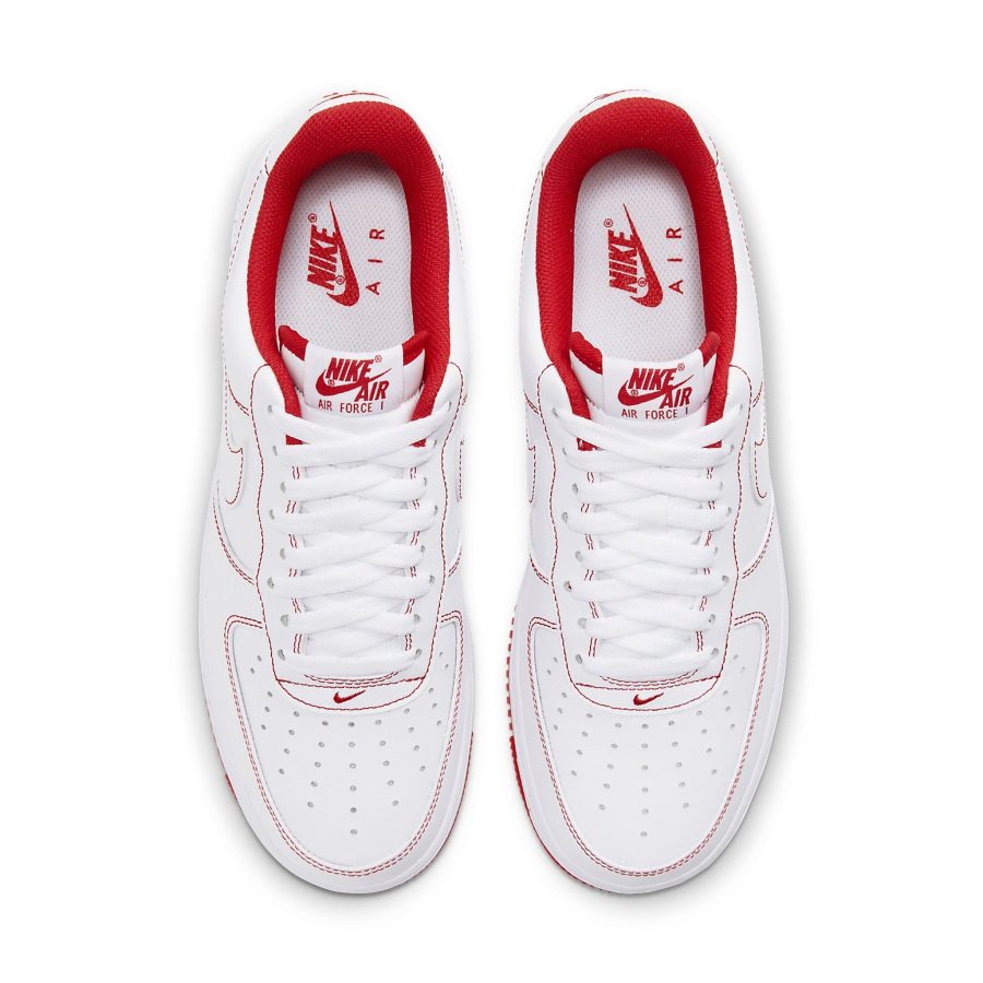 Nike Air Force 1 ’07 ‘Contrast Stitch – White University Red’