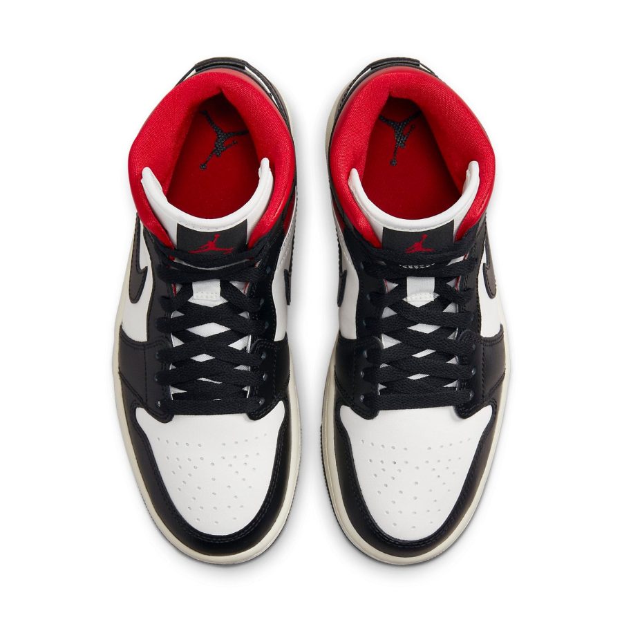 Air Jordan 1 Mid ‘Black Sail Gym Red’