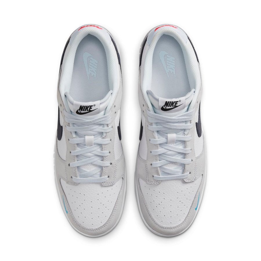 Nike Dunk Low ‘Mini Swoosh – White Grey Navy Aqua’