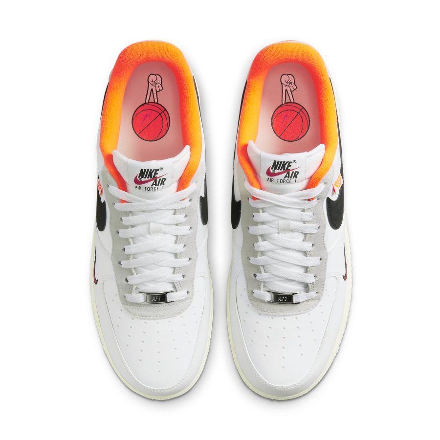 Nike Air Force 1 ’07 LV8 ‘Hoops Pack – White Total Orange’