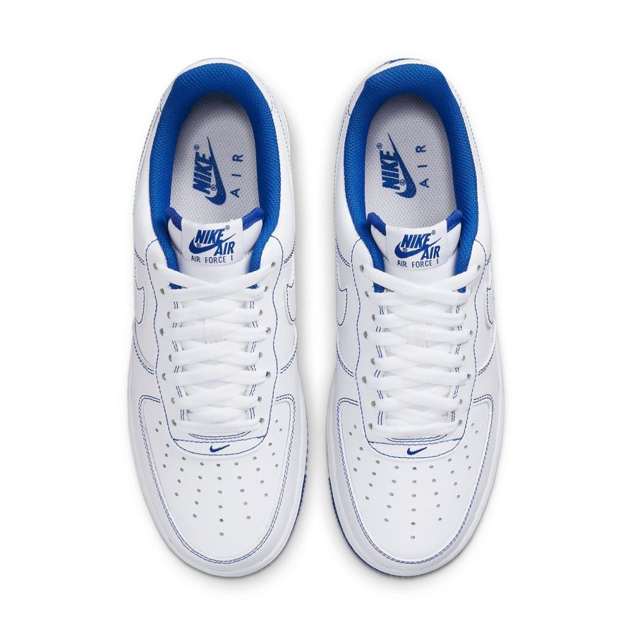 Nike Air Force 1 ’07 ‘Contrast Stitch – White Game Royal’