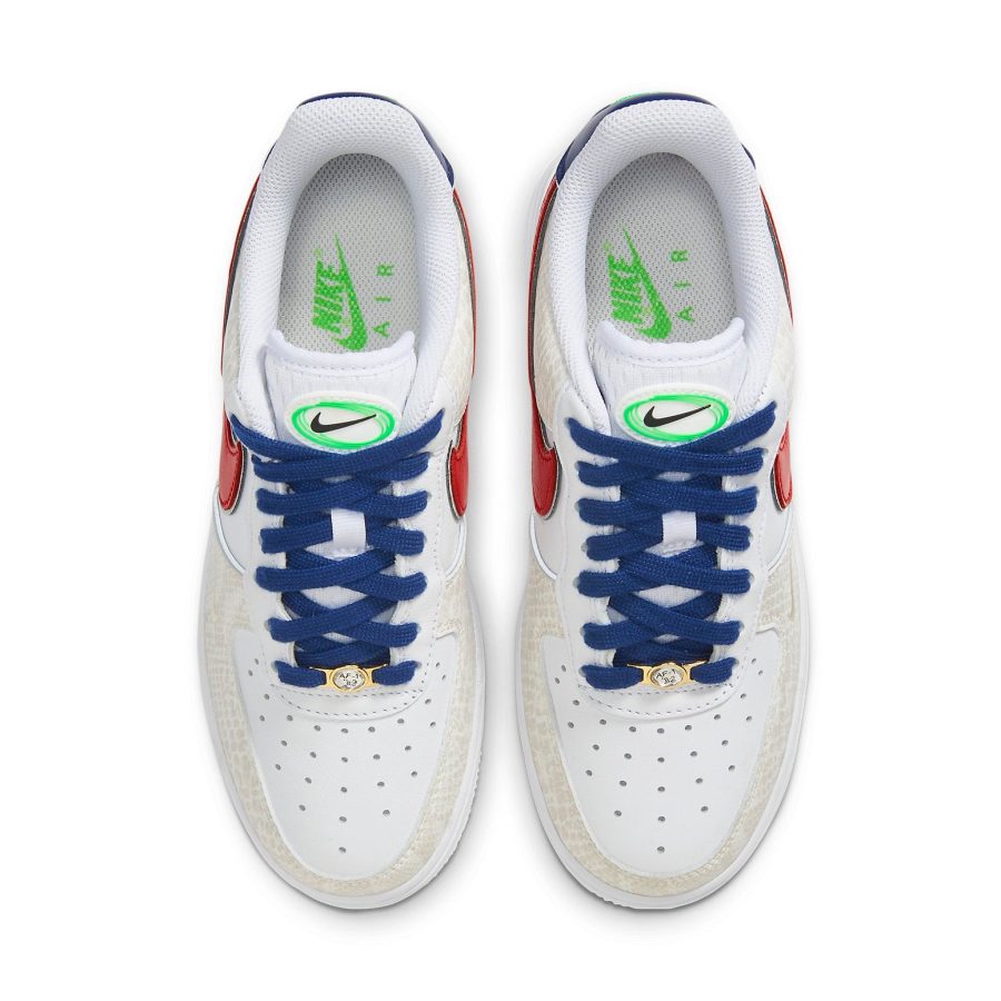 Nike Air Force 1 ’07 LX ‘Just Do It – White University Red Snakeskin’