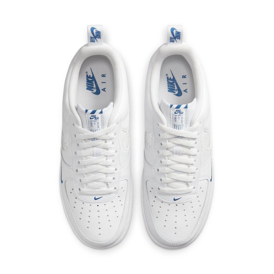 Nike Air Force 1 Low Cut Out ‘Reflective Swoosh White Blue’