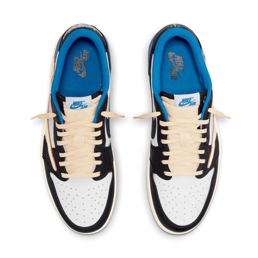 Air Jordan 1 Retro Low x Fragment Design x Travis Scott x ‘Sail Black Military Blue’