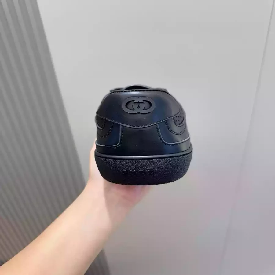 MEN’S G75 SNEAKER IN BLACK LEATHER – GCC259