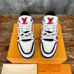 Louis Vuitton Trainer White Red Low Sneaker – LVS205
