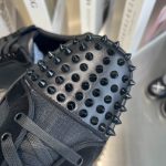 Christian Louboutin Casual Rivet Low Top Spikes Flats Black Sneaker – CLS047