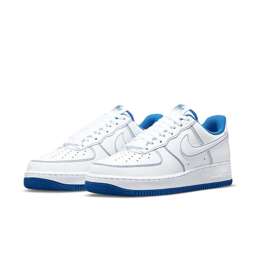 Nike Air Force 1 ’07 ‘Contrast Stitch – White Game Royal’