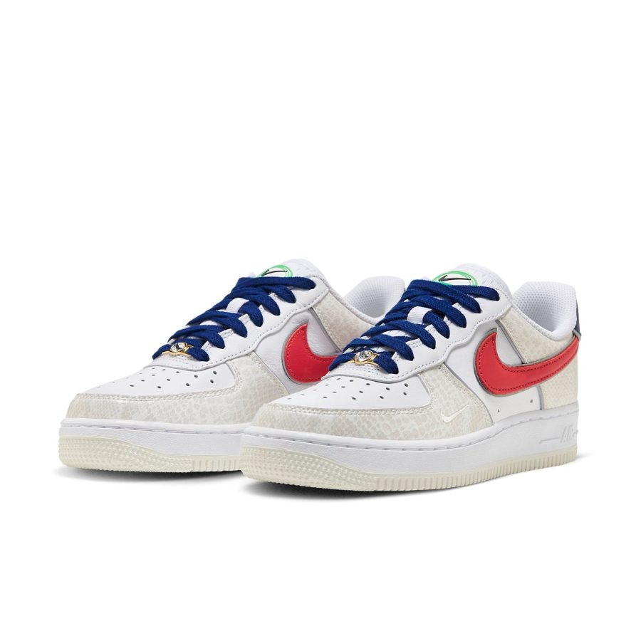 Nike Air Force 1 ’07 LX ‘Just Do It – White University Red Snakeskin’