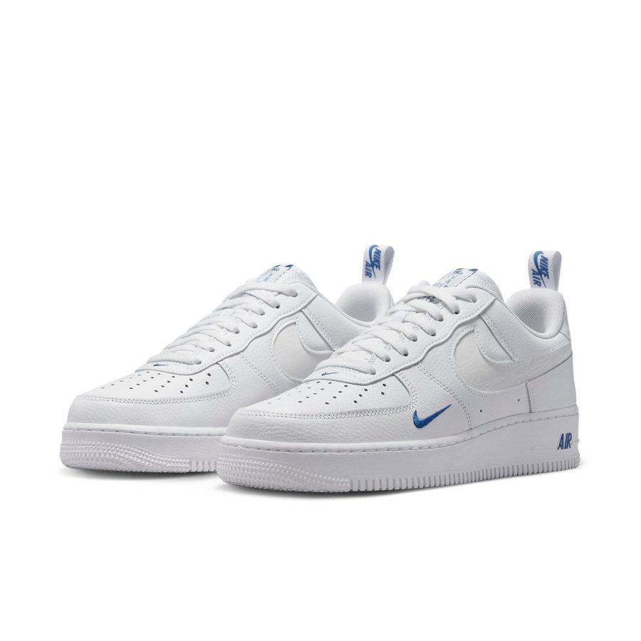 Nike Air Force 1 Low Cut Out ‘Reflective Swoosh White Blue’