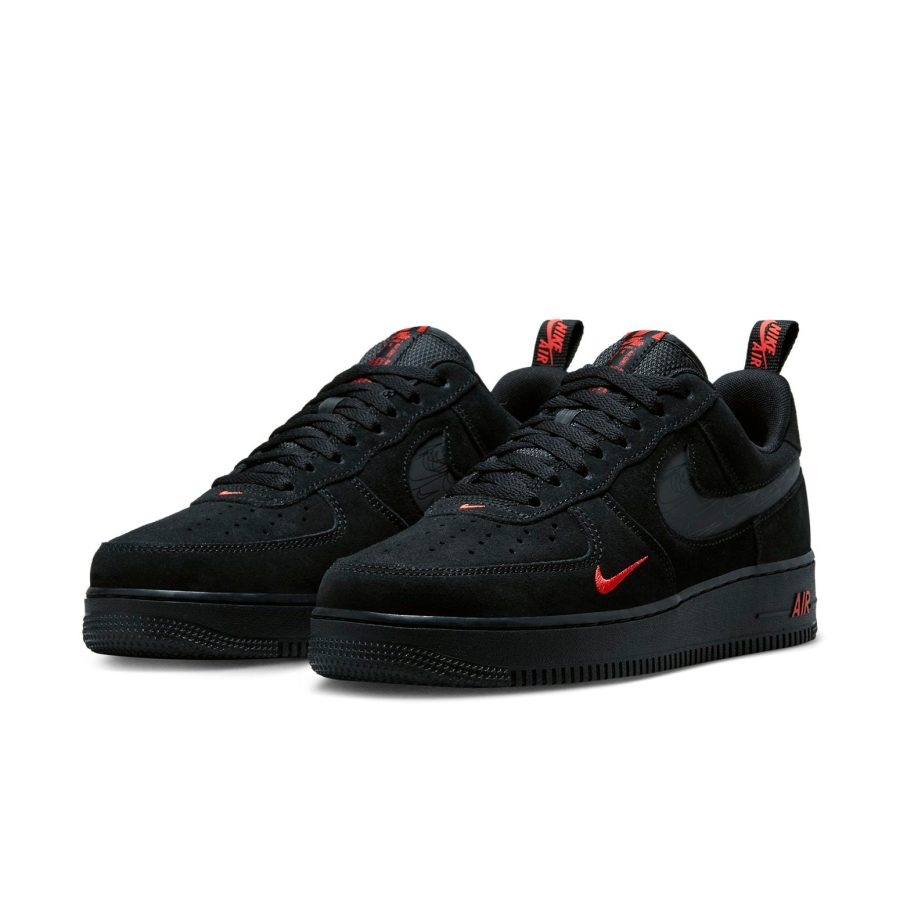 Nike Air Force 1 Low ’07 LV8 ‘Multi-Swoosh Black Crimson’
