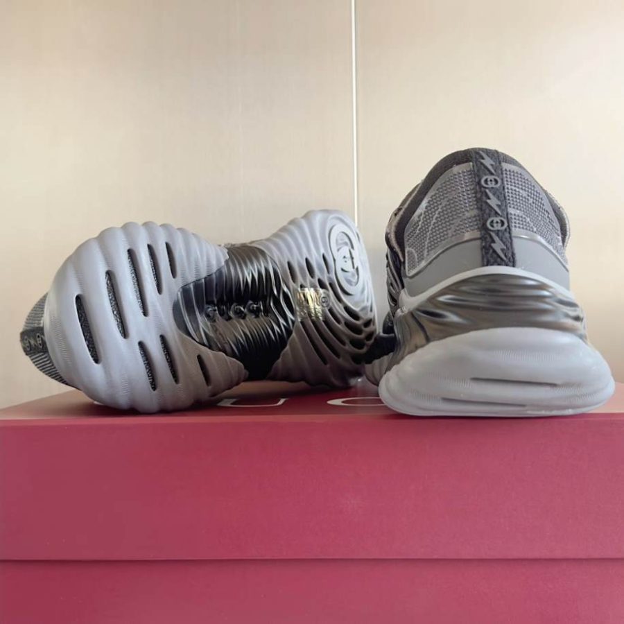 Gucci Ripple Splash Black Grey Fabric Sneakers – GCC201