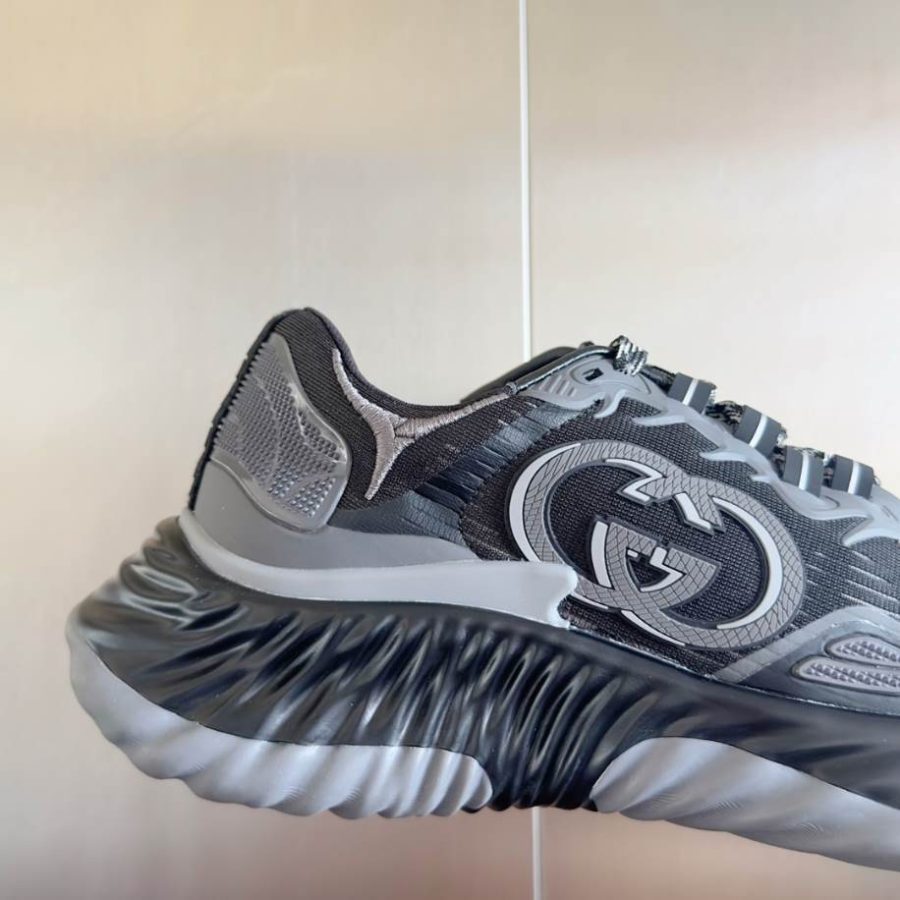 Gucci Ripple Splash Black Grey Fabric Sneakers – GCC201