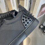 Christian Louboutin Casual Rivet Low Top Spikes Flats Black Sneaker – CLS047