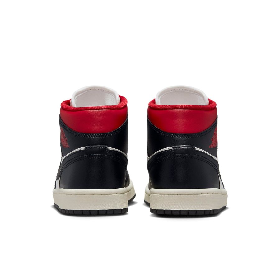 Air Jordan 1 Mid ‘Black Sail Gym Red’