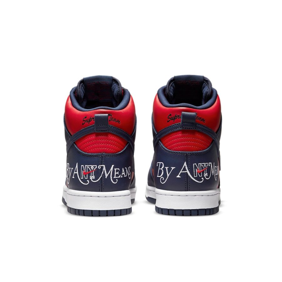 Nike x Supreme SB Dunk High ‘By Any Means – Red Navy’