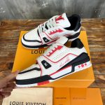 Louis Vuitton Trainer White Red Low Sneaker – LVS205