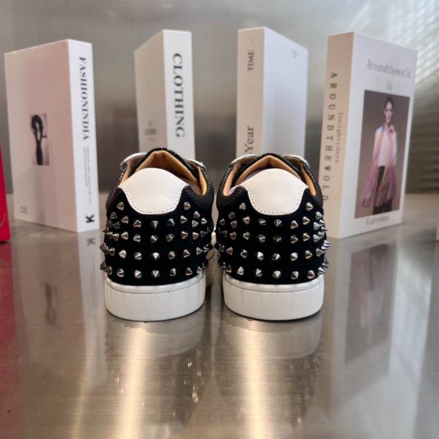 Christian Louboutin Low Top Black Silver Sneaker – CLS049