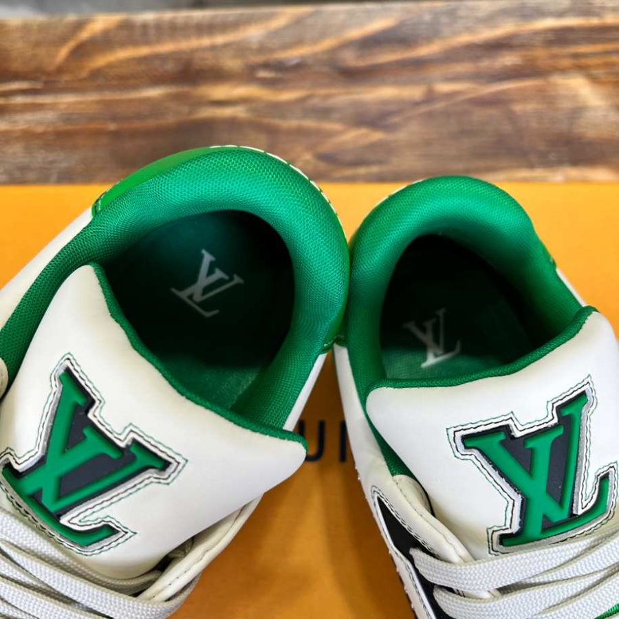 Louis Vuitton Trainer White Green Low Sneaker – LVS204