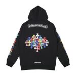 CHROME HEARTS BLACK WHITE ZIP UP HOODIE S-2