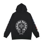 CHROME HEARTS BLACK WHITE ZIP UP HOODIE A-2
