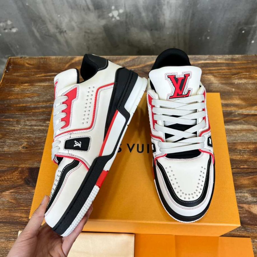 Louis Vuitton Trainer White Red Low Sneaker – LVS205