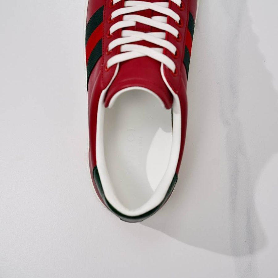 Gucci Ace Rosso Ancora Red Nylon Sneakers – GCC215