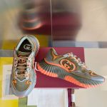 Gucci Brown Ripple Splash Fabric Sneakers – GCC200