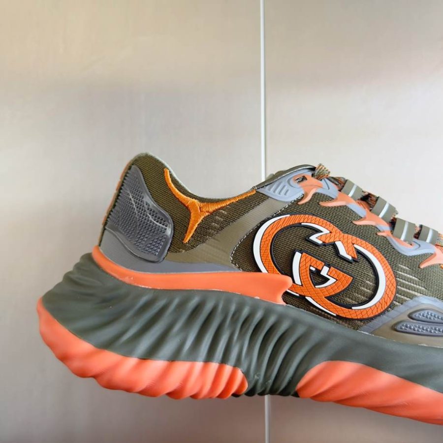 Gucci Brown Ripple Splash Fabric Sneakers – GCC200