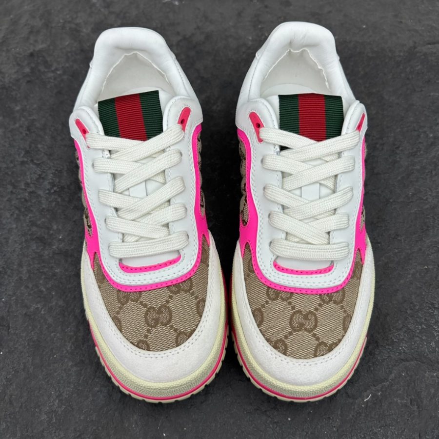 Gucci Wmns Re-Web Sneaker ‘GG Canvas – Beige Fuchsia’ – GCC156