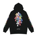 CHROME HEARTS BLACK WHITE ZIP UP HOODIE S-1