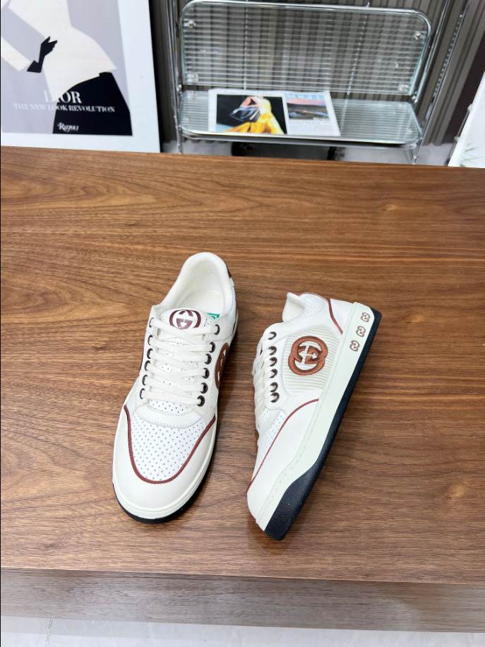 Gucci White Brown Logo Sneakers – GCC204