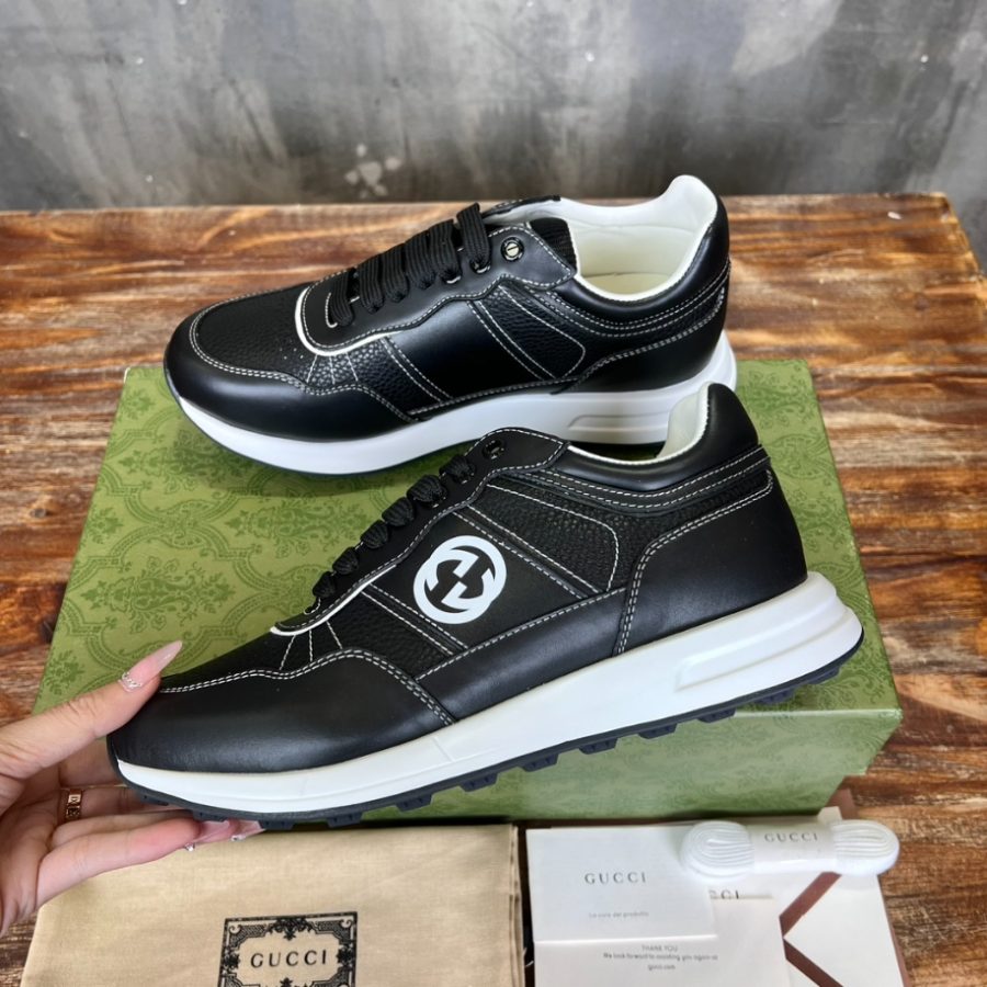Gucci Casual Negro Suela Blanco Logo Sneaker – GCC166