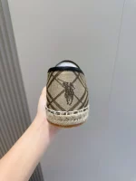 BURBERRY CANVAS STRAW BUCKET – BBR040