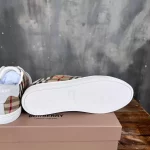 BURBERRY CHECK AND LEATHER SNEAKERS – BBR075